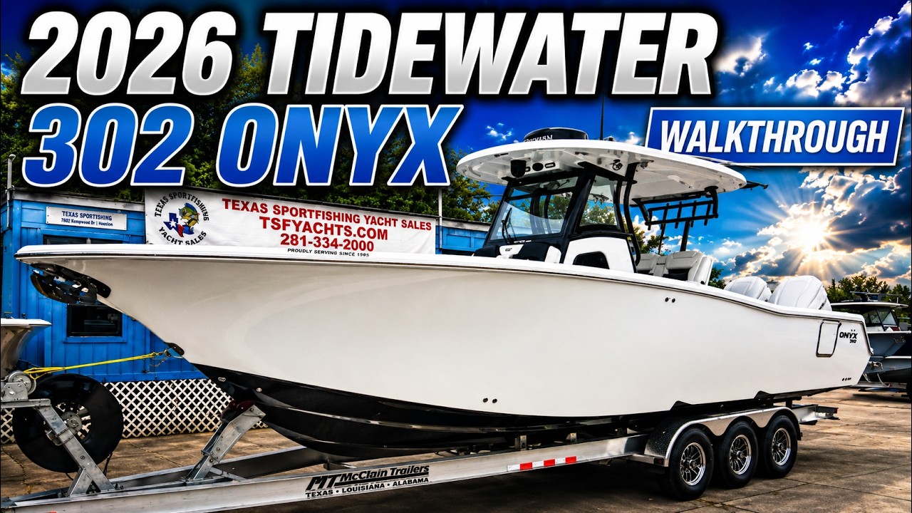 2026 Tidewater 302 CC Onyx Walkthrough | Texas Sportfishing Yacht Sales