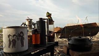 【絶景】海が見えるキャンプ場！朝日に感動した無骨ソロキャンプ！福島県｜いわき市｜かいぞくの森キャンプ場｜