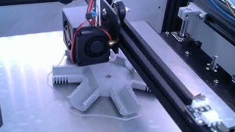 3d Printed 7 cylinder Radial engine block Time Lapse