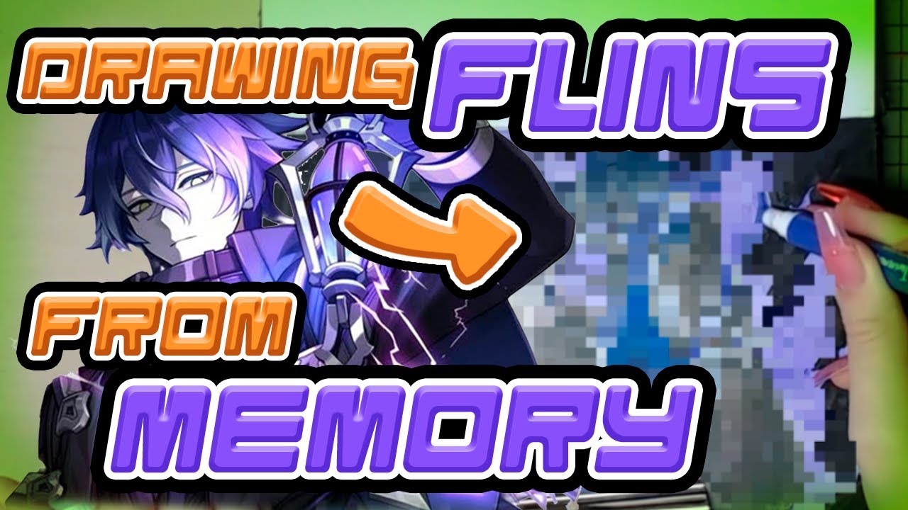 Drawing Genshin characters from memory (Part 3: Flins)