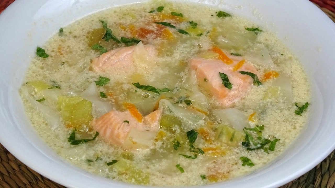 SOPA SABROSA DE VERDURAS Y SALMÓN, en casa me la piden todos los días! Fácil y Saludable😋TASTY SOUP