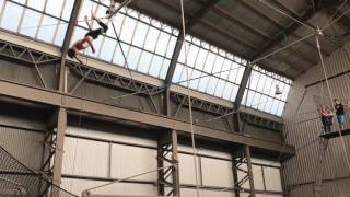 First time catching Backend Splits on Flying Trapeze