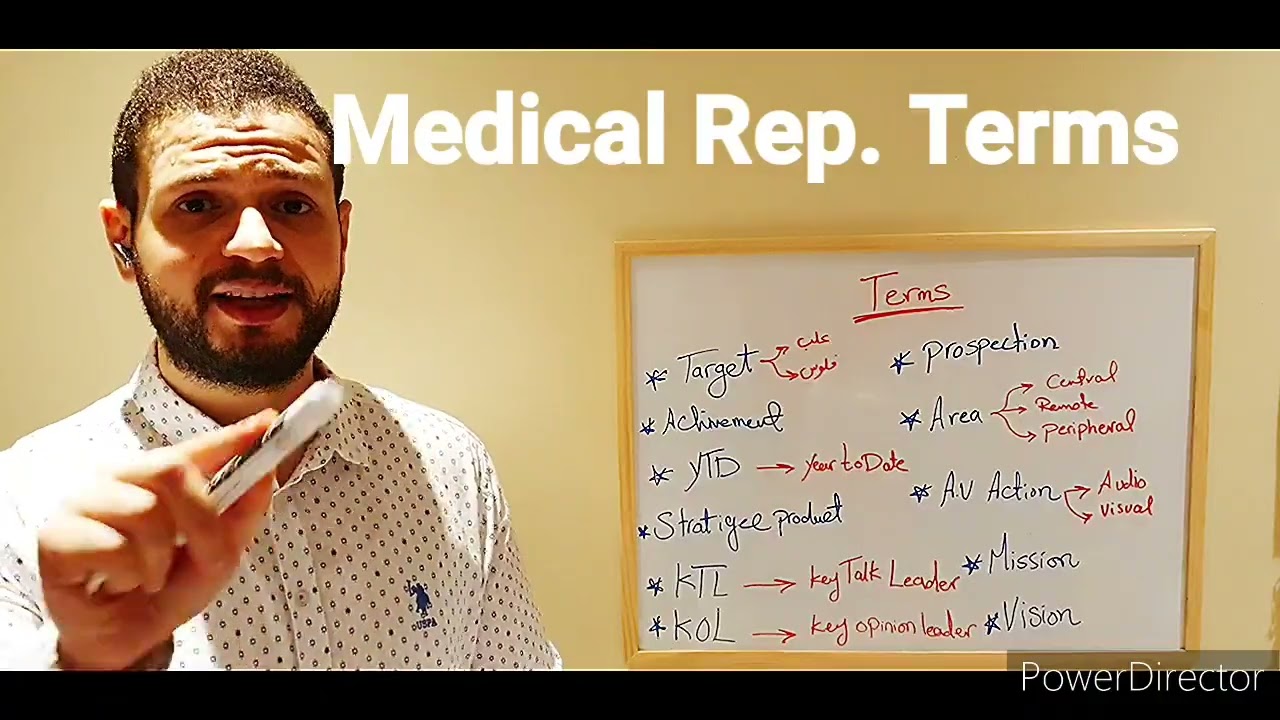 اهم المصطلحات و الاختصارات اللى لازم كلنا نعرفها فى مهنة الميديكال ريب.