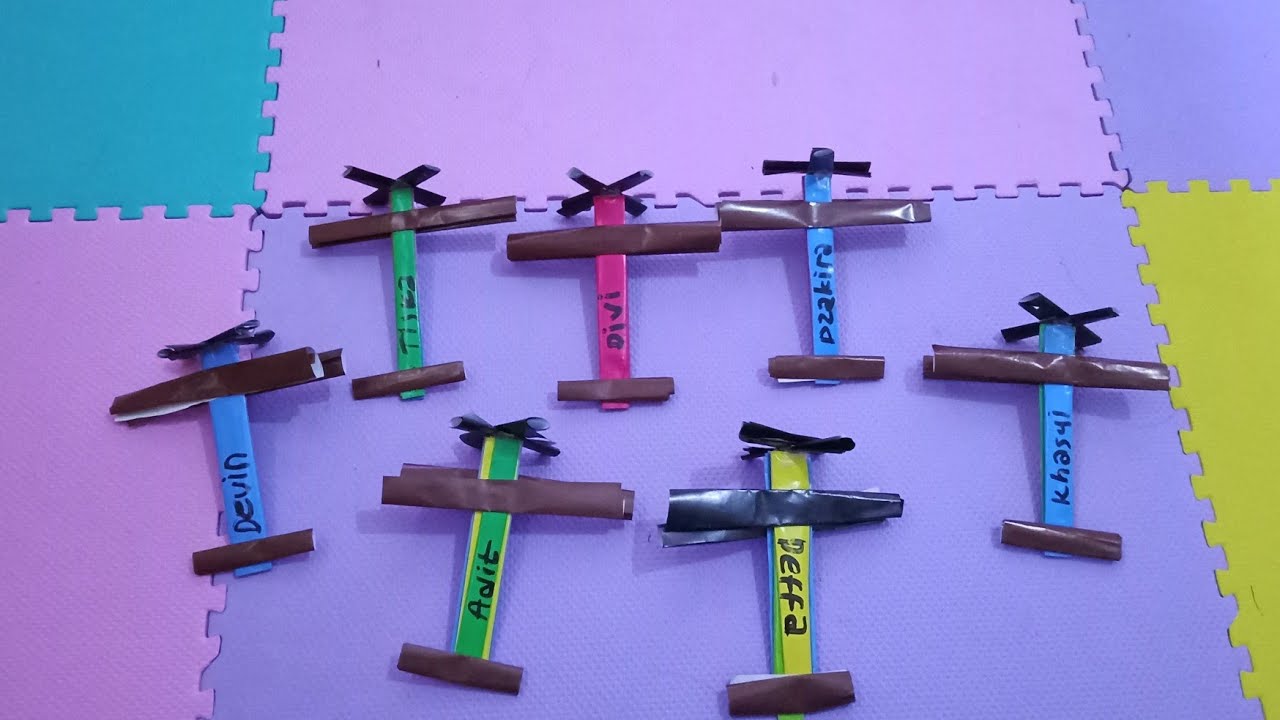 KREASI TEMA KENDARAAN UDARA (kreasi pesawat terbang dari kertas origami)