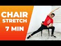 7 MIN CHAIR STRETCH • Quick Work Break Stretch for Beginners • Keoni Tamayo