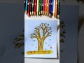 رسم شجرة الخريف