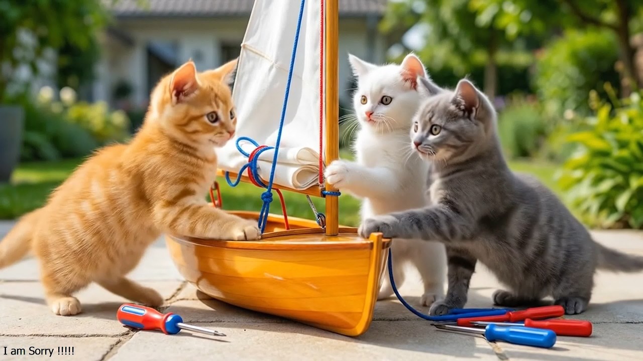🐱🎠 Mama Cat Takes Her Kitten to the Beach—A Moment They’ll Never Forget!