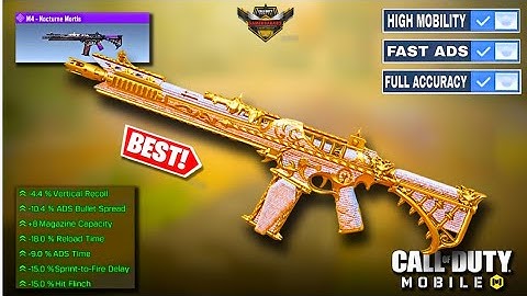 M4 Best Gunsmith Cod Mobile // Fast ADS + No RECOIL // Call of Duty: Mobile #codm