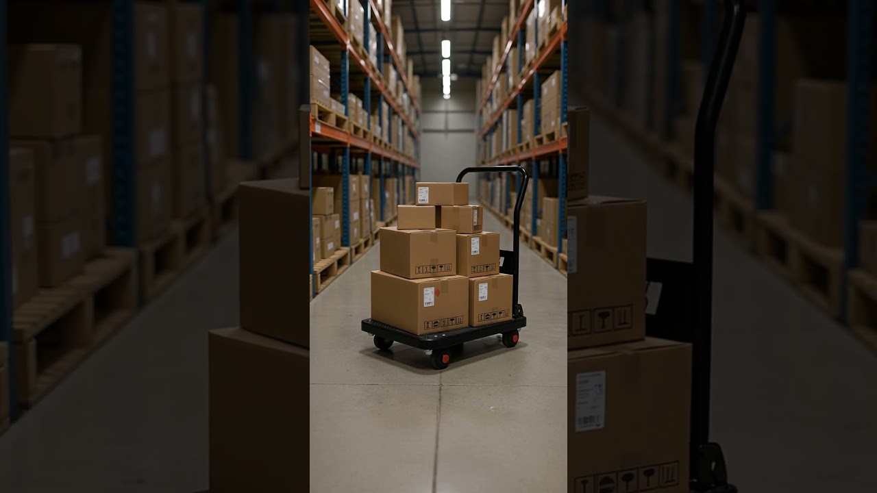 Platform Trolley 150kg High Handle & Ultra Silent Wheels with Brake