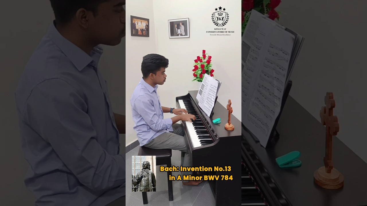 Bach Invention No.13 in A Minor BWV 784 | Melvin | RSL Grade 6 Piano | Kings Way Conservatoire