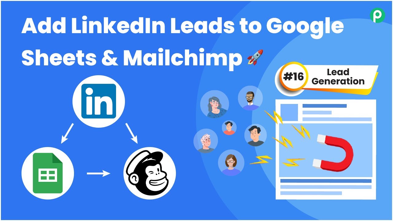 Add LinkedIn Leads to Mailchimp & Google Sheets | Lead Generation #16 ...