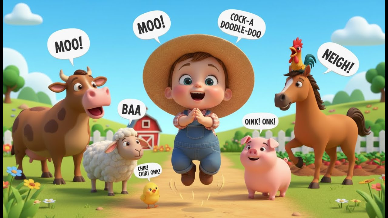 Old MacDonald Funny Remix for Kids | Farm Song Remix, Funny Nursery Rhymes, Baby Songs & Kids