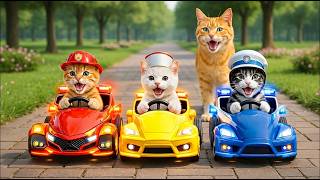Ginger Kittens Drive Superhero Plasma Car & ATV 🦸♂️🏎️ on an Epic Mission to Rescue Mama Cat! 🚨🙀