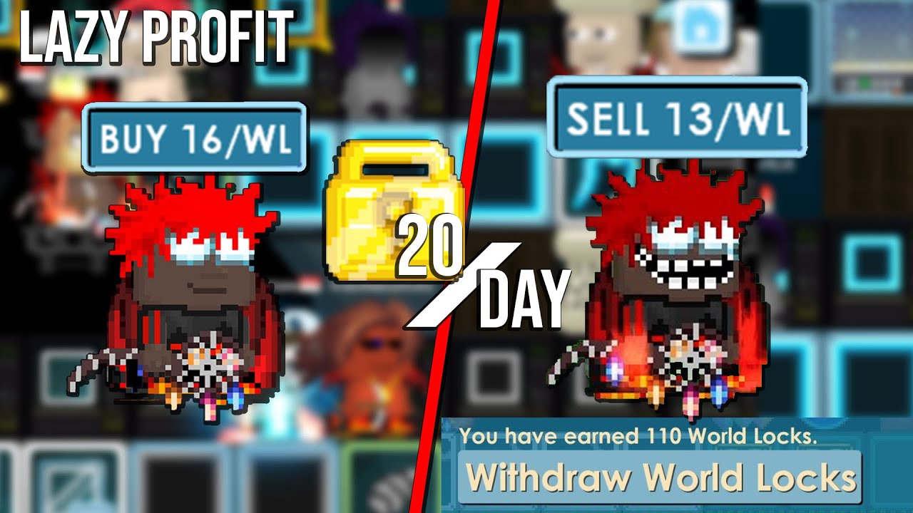 LAZY PROFIT NO BREAK NO FARM | BUY CHEAP SELL EXPENSIVE | GROWTOPIA | P4PATRICK |