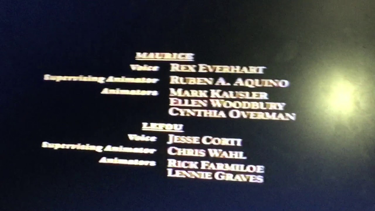 Closing to Beauty and the Beast 1992 Demo VHS YouTube