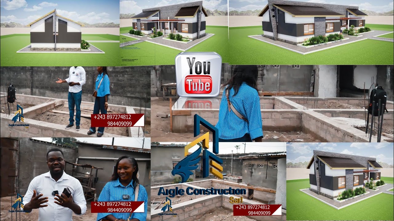 26300$ 2 appartement de 2chambre salon et 1 de chambre salon kingotolo kimbanse gros œuvres 