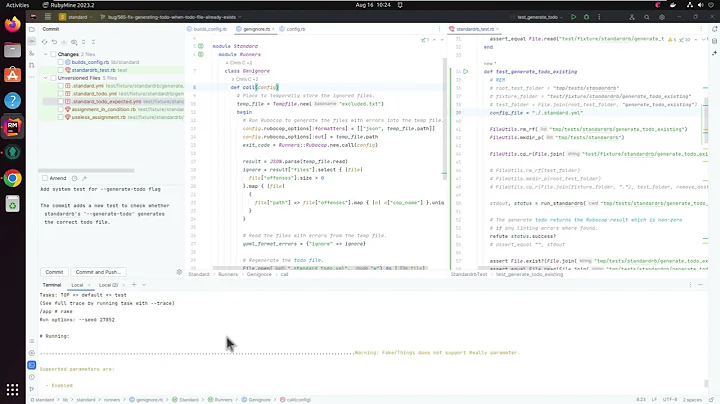 SaturdayMP Show #11: Refactoring System Tests for the Standard Ruby Linter Todo Bug