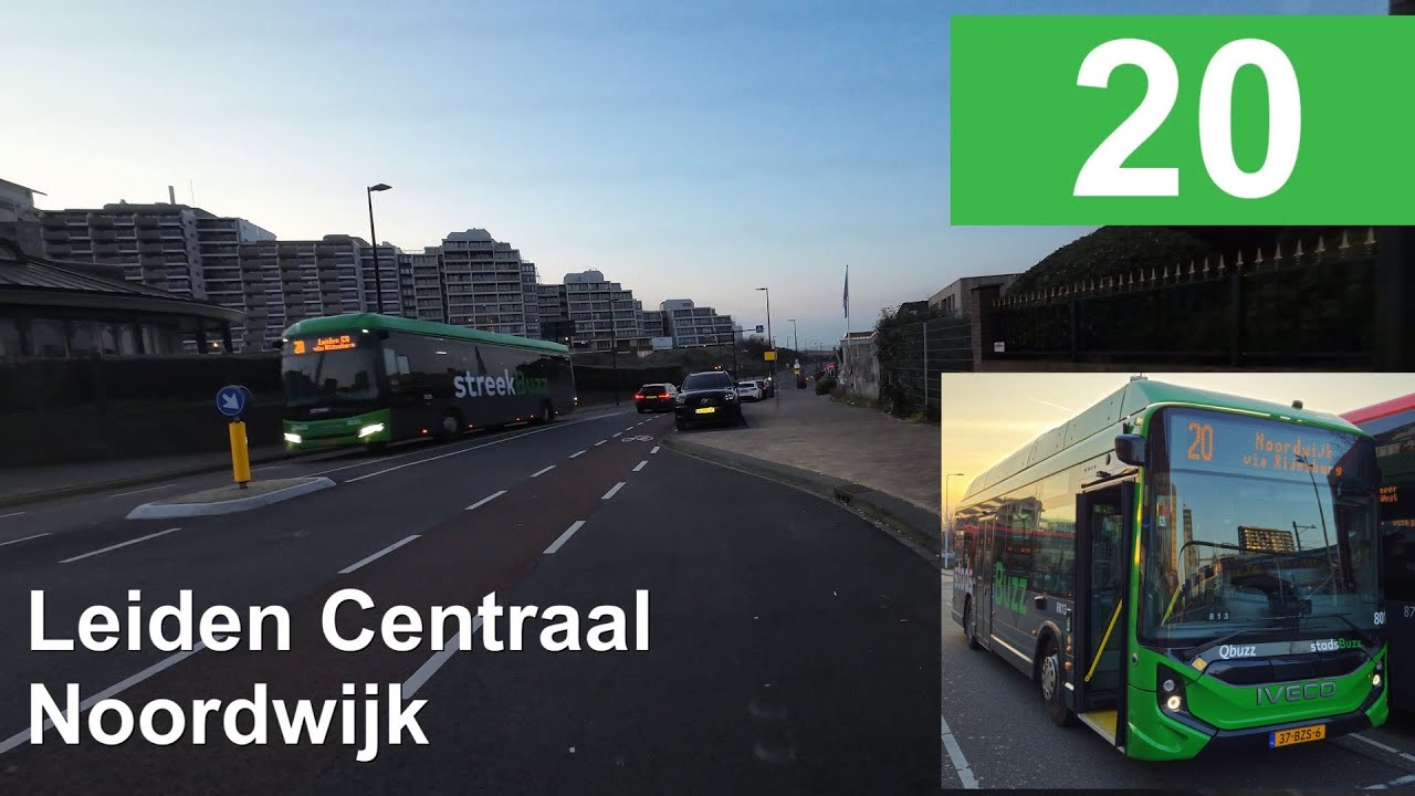 Qbuzz lijn 20: Leiden Centraal Station - Noordwijk | Qbuzz ZHN | Qbuzz 8013 | 2025