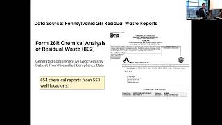 Geochemistry of produced waters sourced from the Marcellus Shale,  Justin Makey, PhD