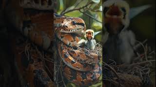 Sparrow vs Snake – The Mother’s Unbelievable Courage!  #wildlife #animalfight #viralshorts