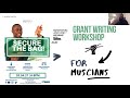Secure the bag grant writing workshop for canadian musicians  learn what funders are looking for