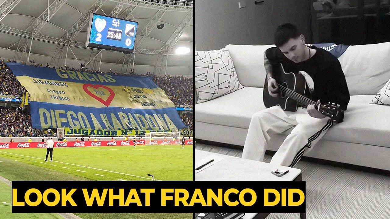 Франко Мастантуоно продемонстрировал свое мастерство игры на гитаре, отдавая дань уважения Диего ...