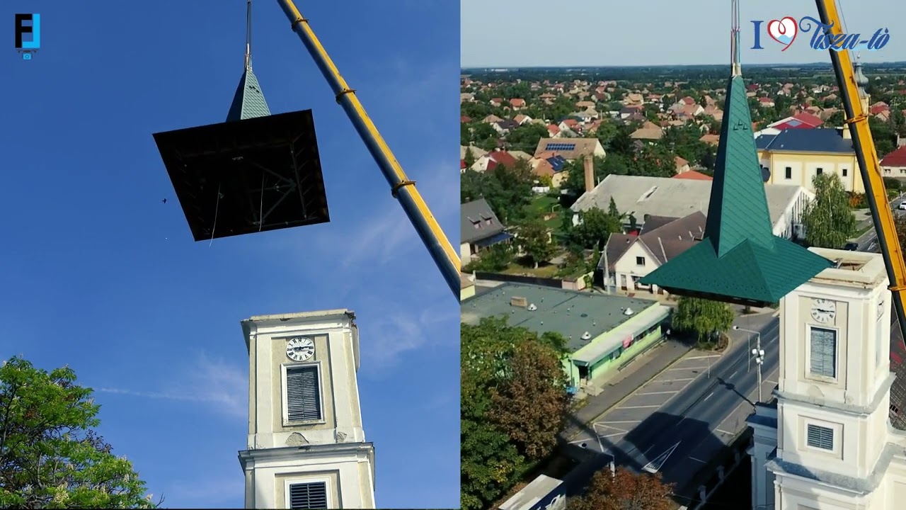 Poroszló Református Templom új süveg felhelyezése . 2023. 09. 25.