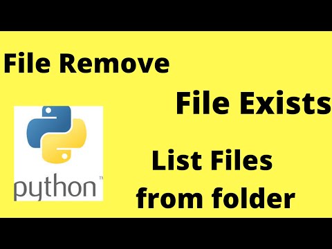 File Delete In Python| File Exists In Python |Os.Remove ,Os.Path.Exists And  Os.Listdir In Python - Youtube