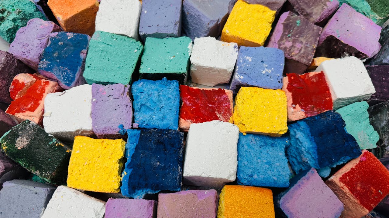 MultiColor Chalk Blocks Tapping ASMR |  Magic of Colour Chalk ASMR 