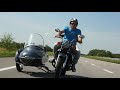 Мотоцикл с коляской. Супер! Коляска наклонная. motorcycle with sidecar