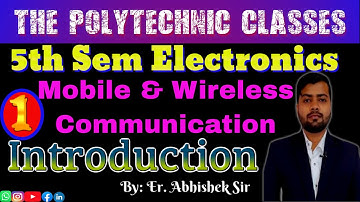 LEC: 01// Mobile & Wireless Communication || INTRODUCTION || 5th Sem || Electronics Engg #sbte_bihar
