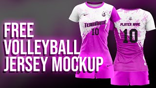 FREE VOLLEYBALL JERSEY MOCKUP DESIGN (FREE TSHIRT MOCKUP PSD)