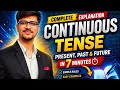 Continuous Tense in One Shot 💥 Present Past Future Easy Trick #EnglishGrammar #LearnEnglish #Tense