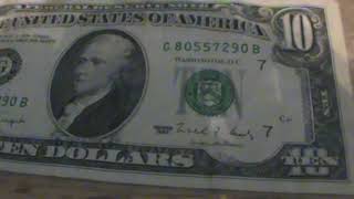 1990 10 dollar bill