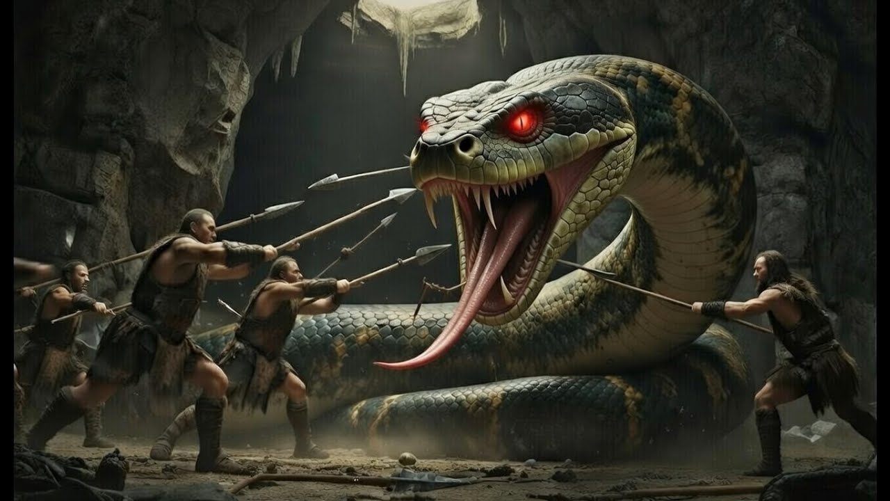 Prehistoric Humans vs Titanoboa – The Deadliest Ancient Battle Ever