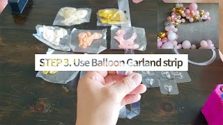 DIY Balloon arch garland kit tutorial with strip, How to make balloon arch & garland without stand