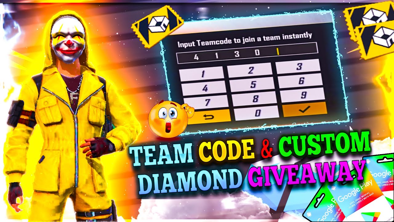 FREE FIRE LIVE GIVEAWAY CUSTOM ROOM | FF LIVE REDEEM CODE GIVEAWAY ...