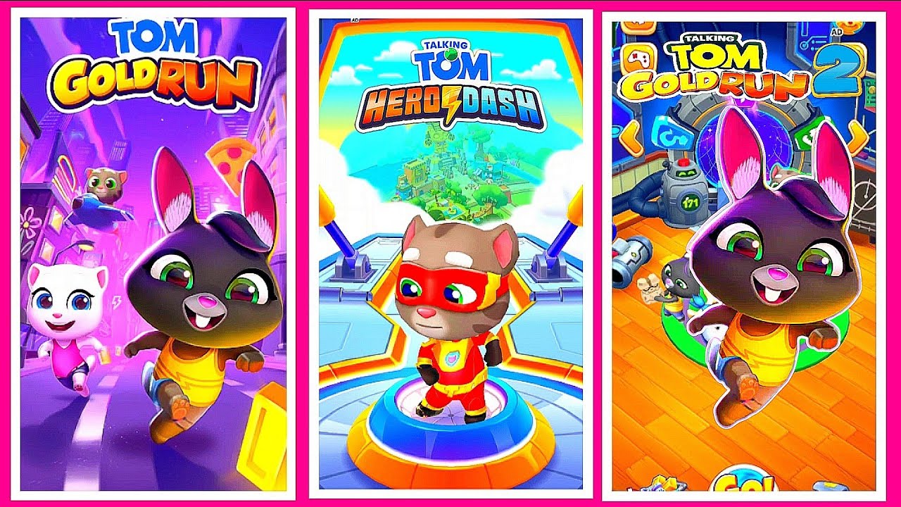 Best Funny Fails Talking Tom Gold Run VS Tom Hero Dash VS Tom Gold Run ...