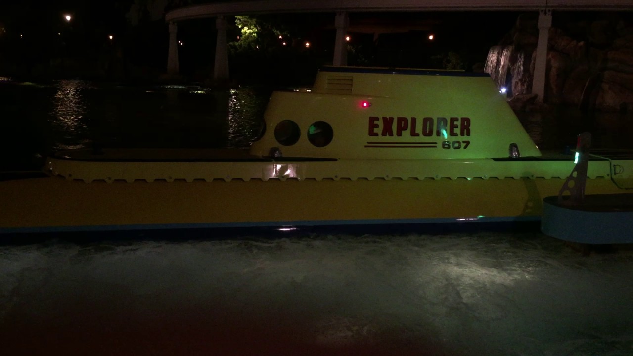 Night view of the Finding Nemo Submarine Voyage ride at Disneyland ...