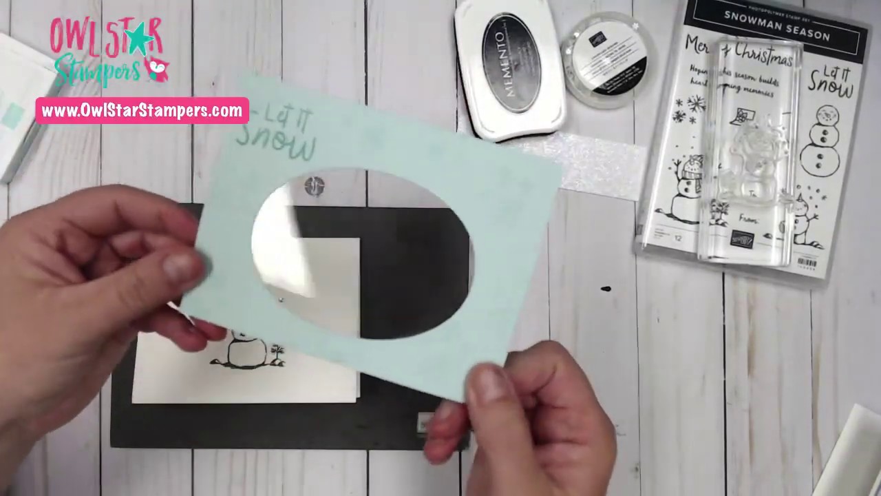 Stampin’ Up! Shaker Card with Snowman Season Stamp Set