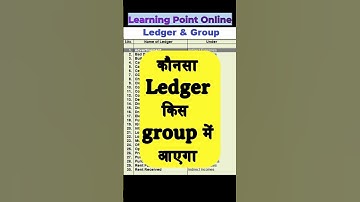 Ledger and Groups in tally short | konsa ledger kis group me banate h #ledger #tallyprime