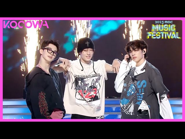 The Boyz Q, JUYEON, u0026 SUNWOO - Babydoll | 2023 MBC Music Festival | KOCOWA+ class=