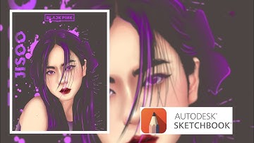 BLACK PINK JISOO VEXEL ART | AUTODESK SKETCHBOOK | TIMELAPSE