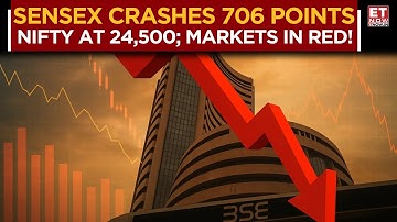 Sensex Settles 706 Pts Lower, Nifty At 24,500; HCLTech Drops 3%, TCS 2% | Closing Bell | ET Now