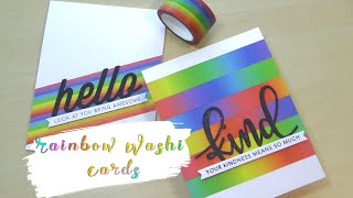 Quick & Simple Rainbow Washi Cards