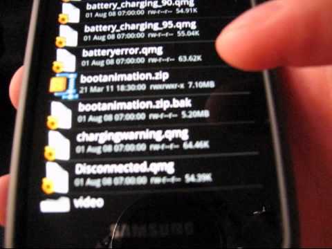 How to change startup and shutdown animations Samsung Epic