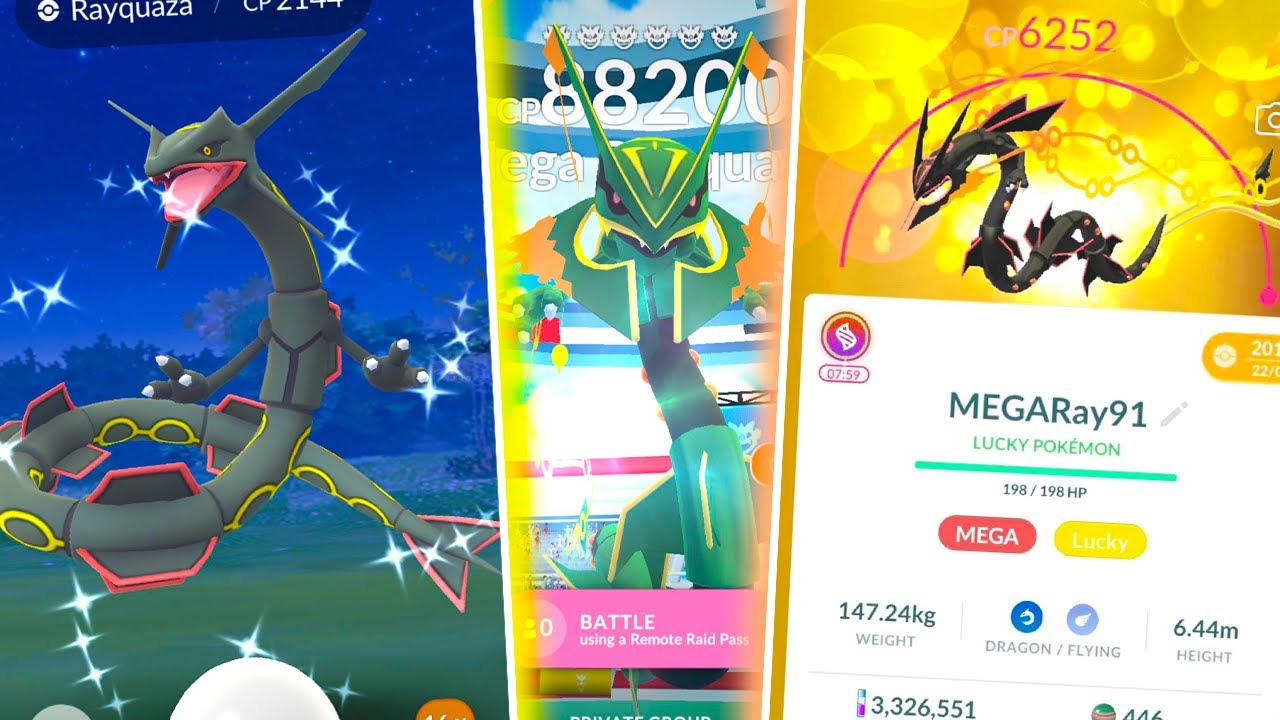 Mega Rayquaza Evolution in Pokémon GO #megarayquaza #shinyrayqyaza