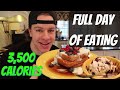 WHAT I EAT TO BUILD MUSCLE | IIFYM Full Day of Eating | 3,500 Calories
