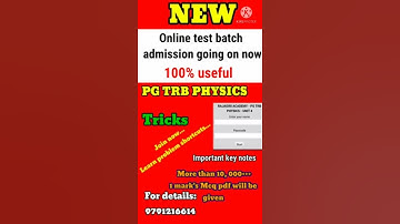 PG TRB PHYSICS #shorts