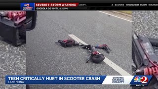 Teen critically injured after electric scooter, pickup truck collide in Orlando, FHP says
